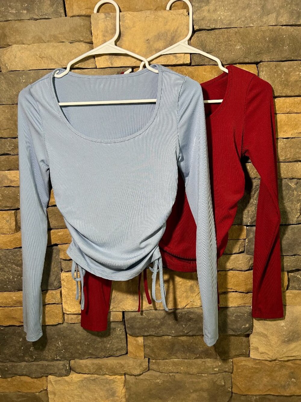 2 Ribbed Long Sleeve Shirts